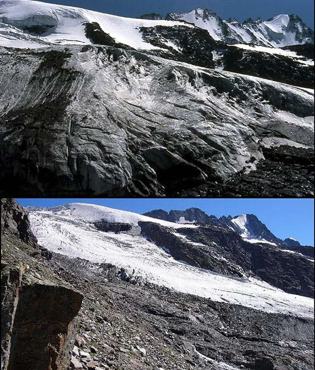  20years time-interval views of the Coupè di Money glacier
