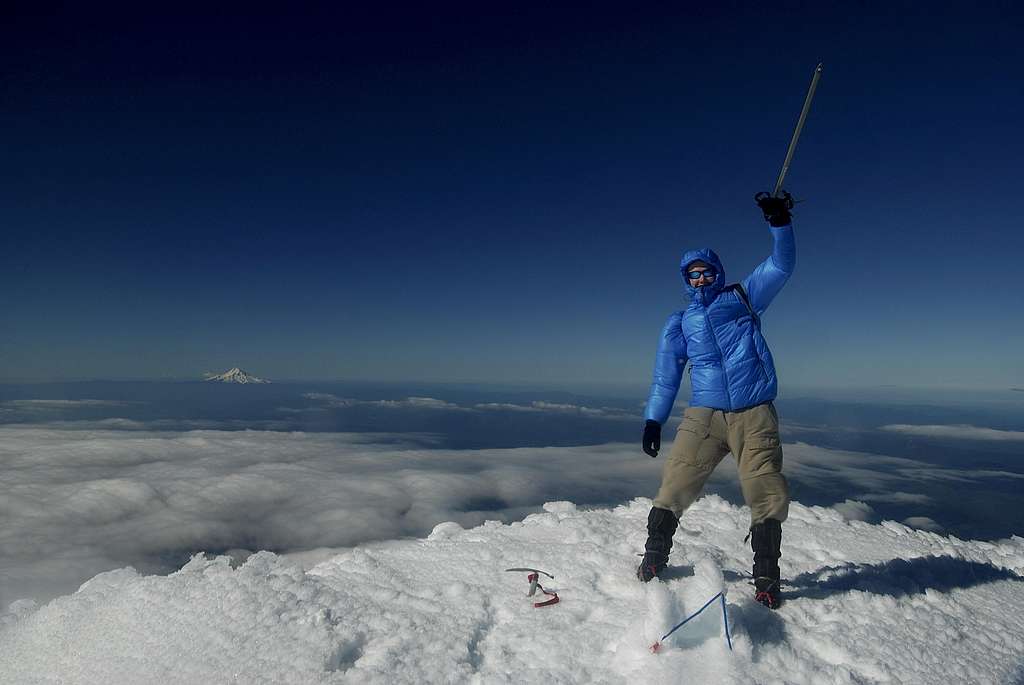 Summit pose, Mt. Adams WA