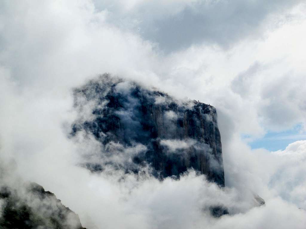 El Capitan shrouded in Mist