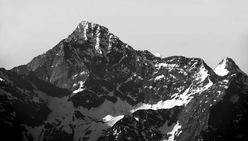 Emilius's North Face in B&W