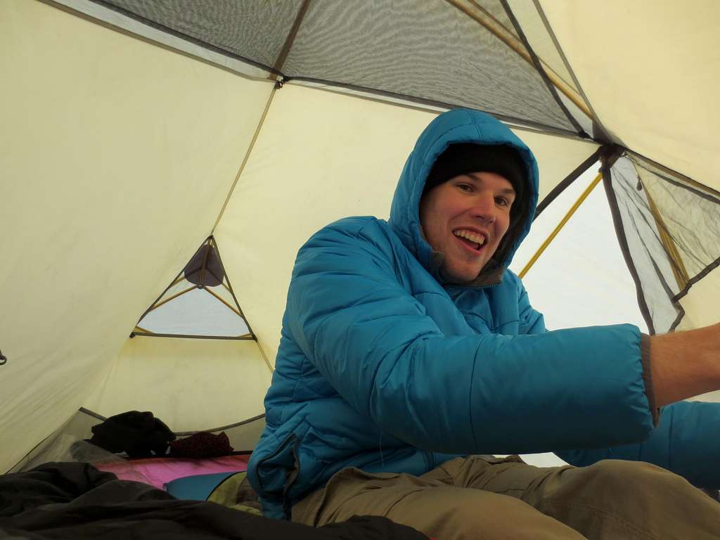 In the tent