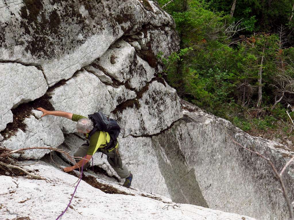 Phil Brown on Dix Buttress Slide