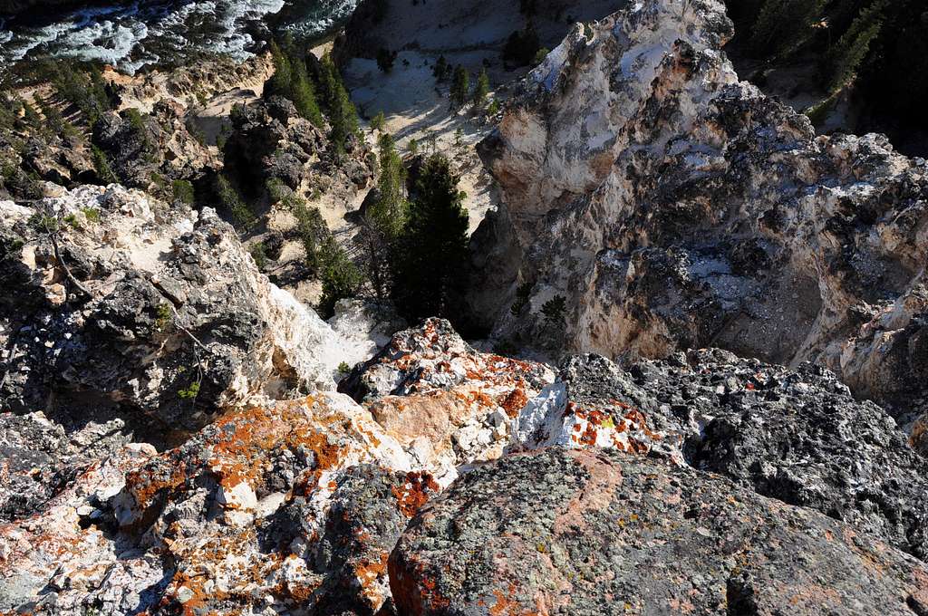 Looking down the Lower Canyon walls