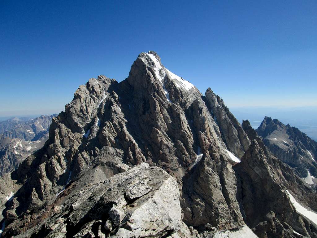 The Grand Teton seen from the summit of the Middle Teton, July 21, 2013