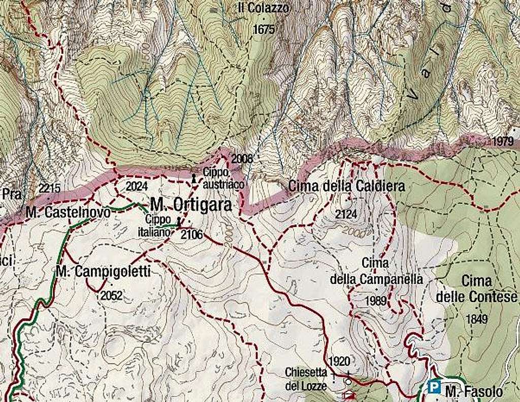 Monte Ortigara map