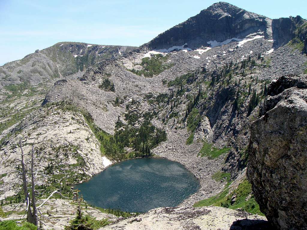 Fault Lake With Hunt Peak Above
