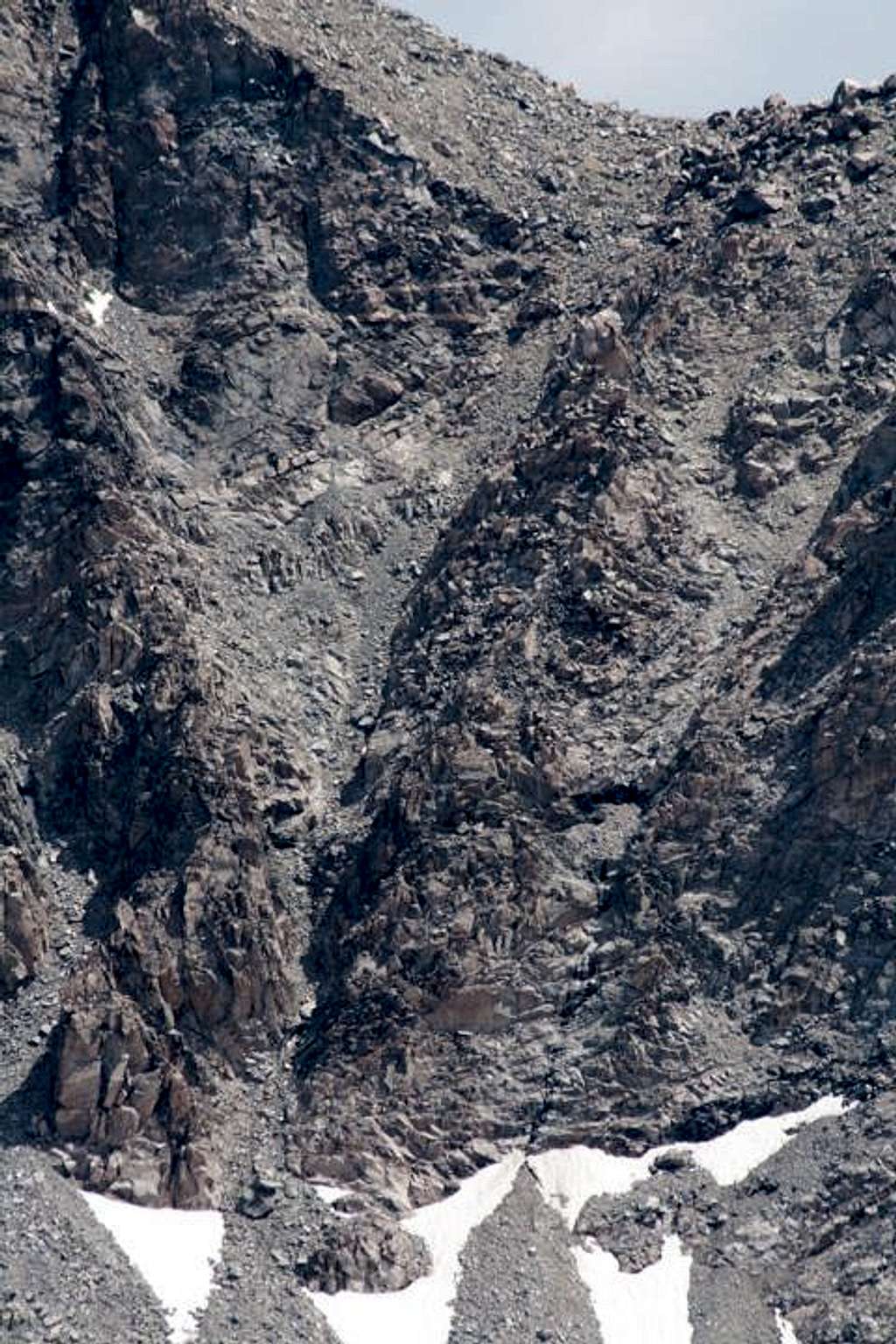 The Southwest Couloir as seen from Mount Whitecap