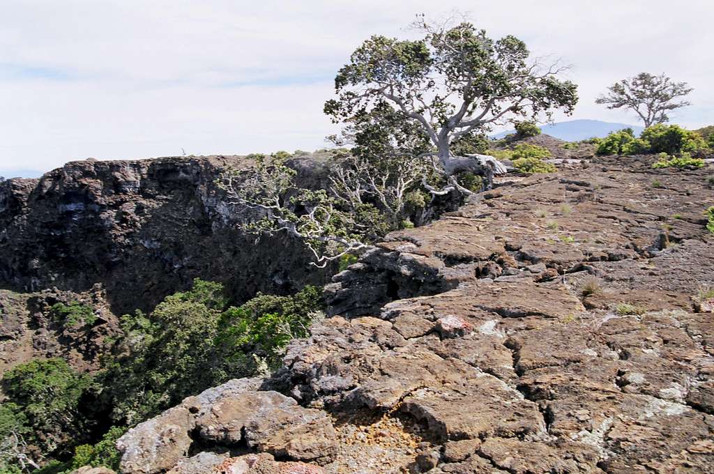 large pit crater summit area  before 2002