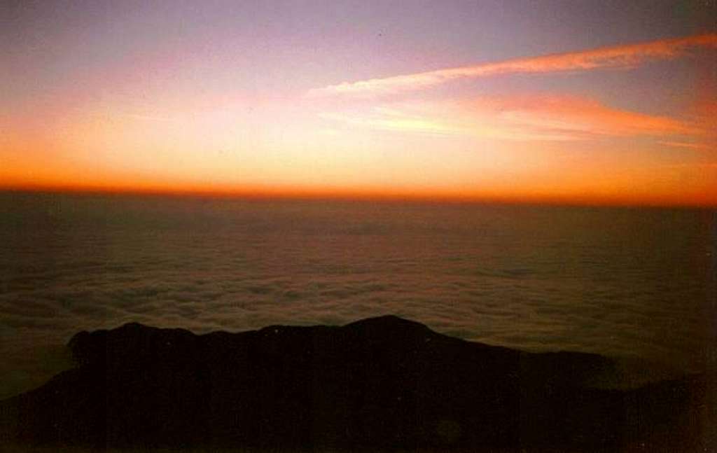 The summit's sunrise.