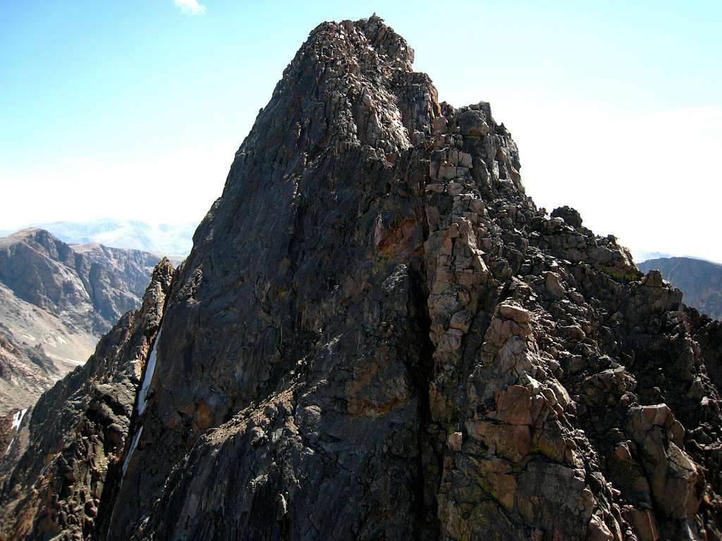 Granite Peak and the ascent chimney