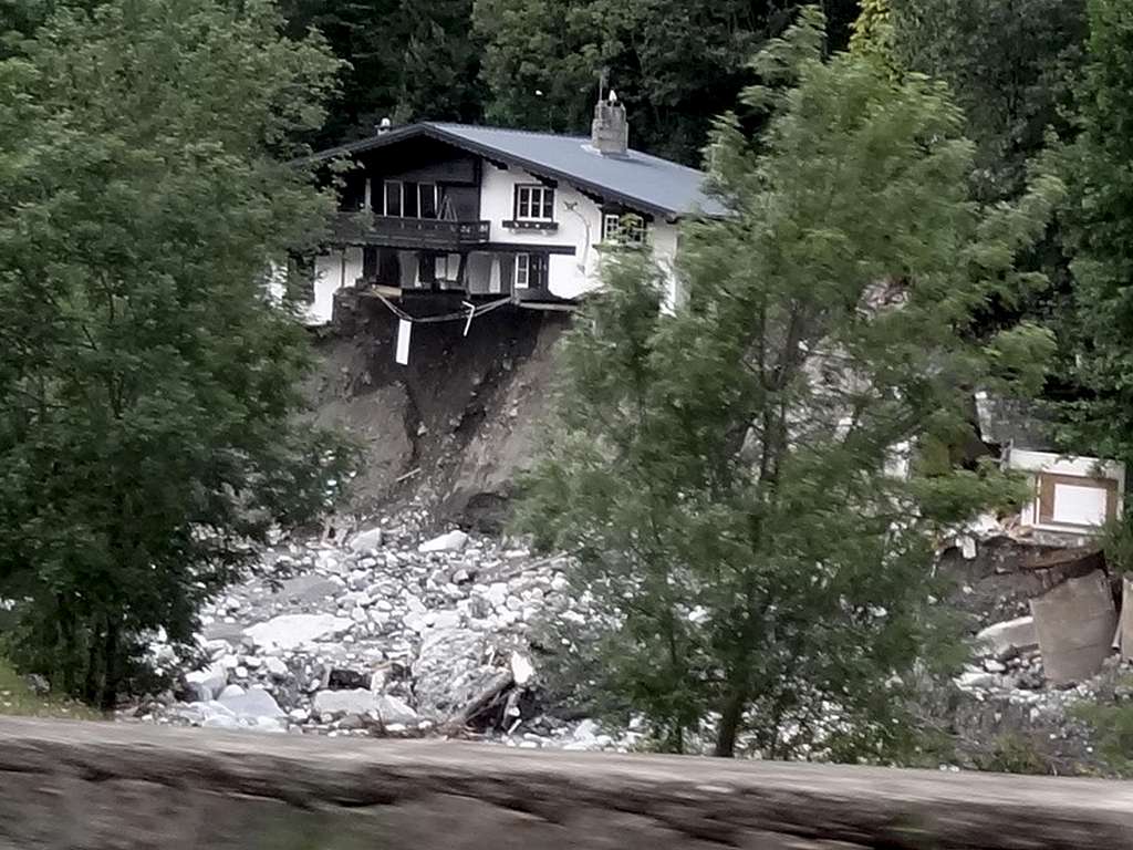 Damages caused by June 2013's floodings near Barège