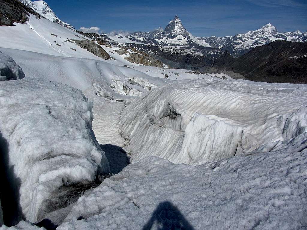Crevasses on the Gorner glacier