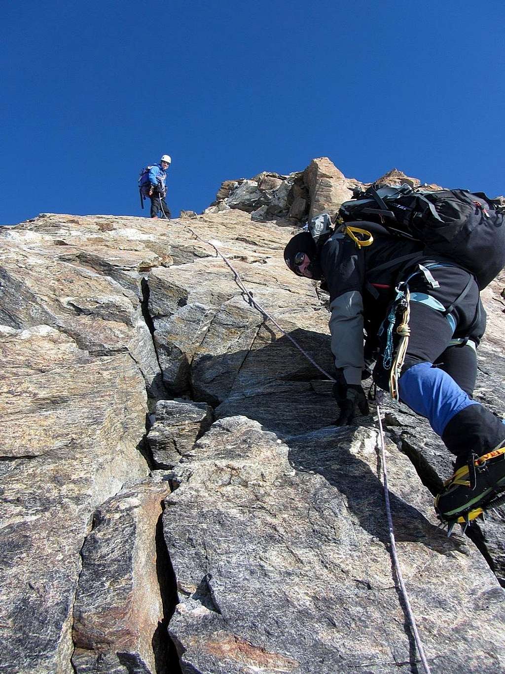 Climbing the Dufourspitze