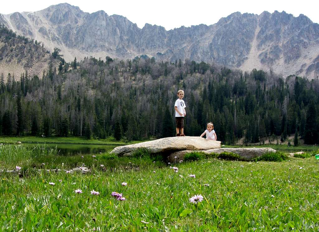 Kids at Fourth of July Lake