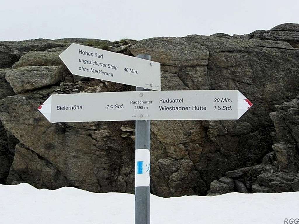 Signpost at Radschulter