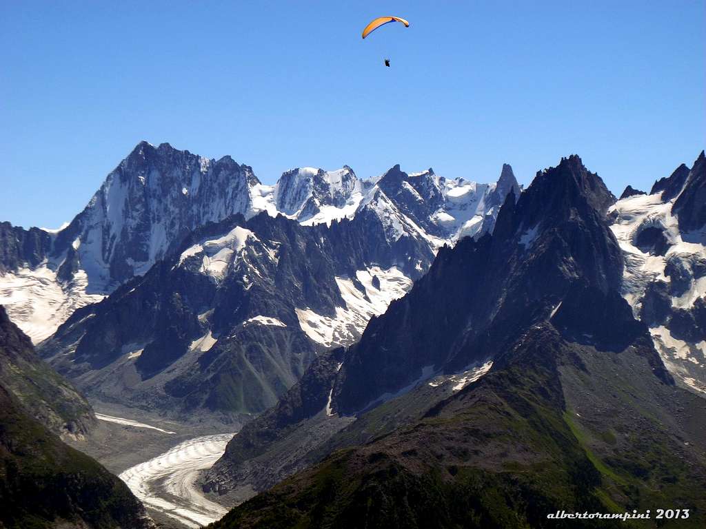 Flying over Mont Blanc massif