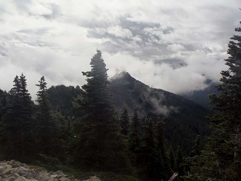 East Peak from jthe trail heading to the true summit of Bearhead