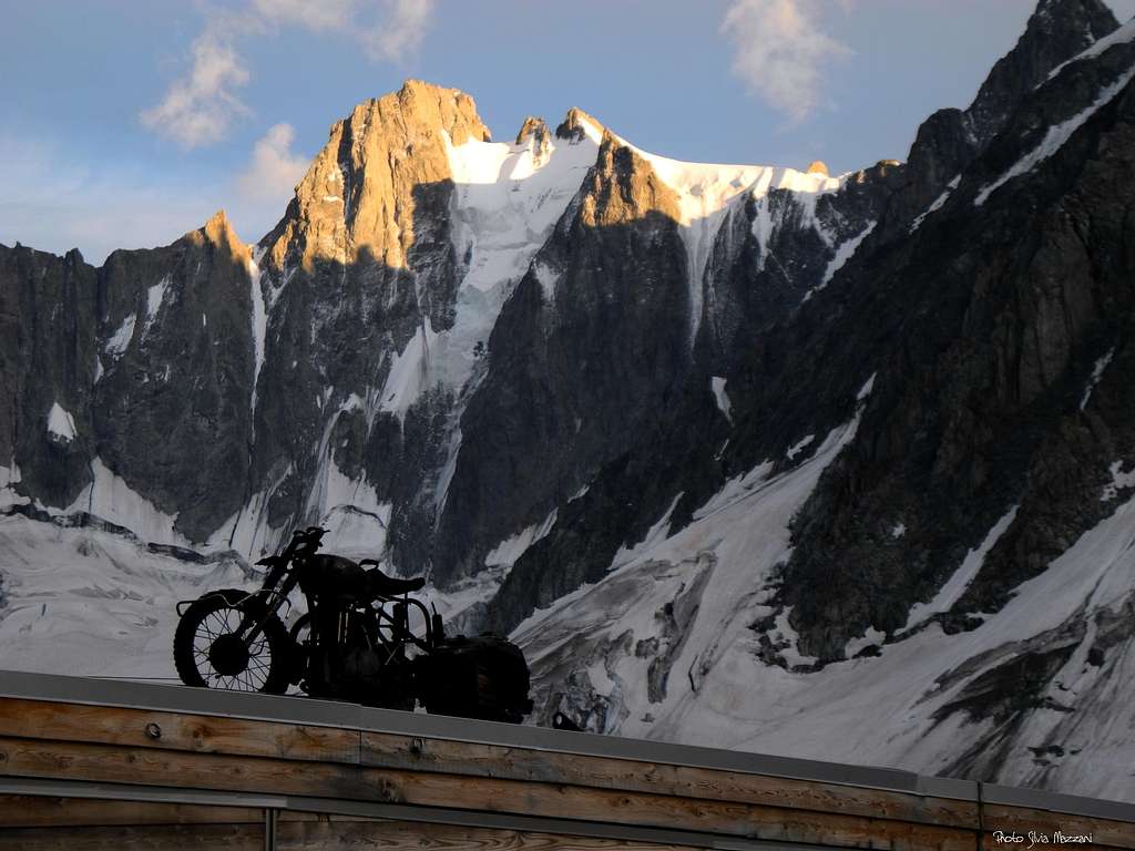 Triolet and the old motor-cycle of the glaciers