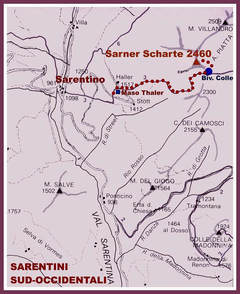 SW Sarentini map
