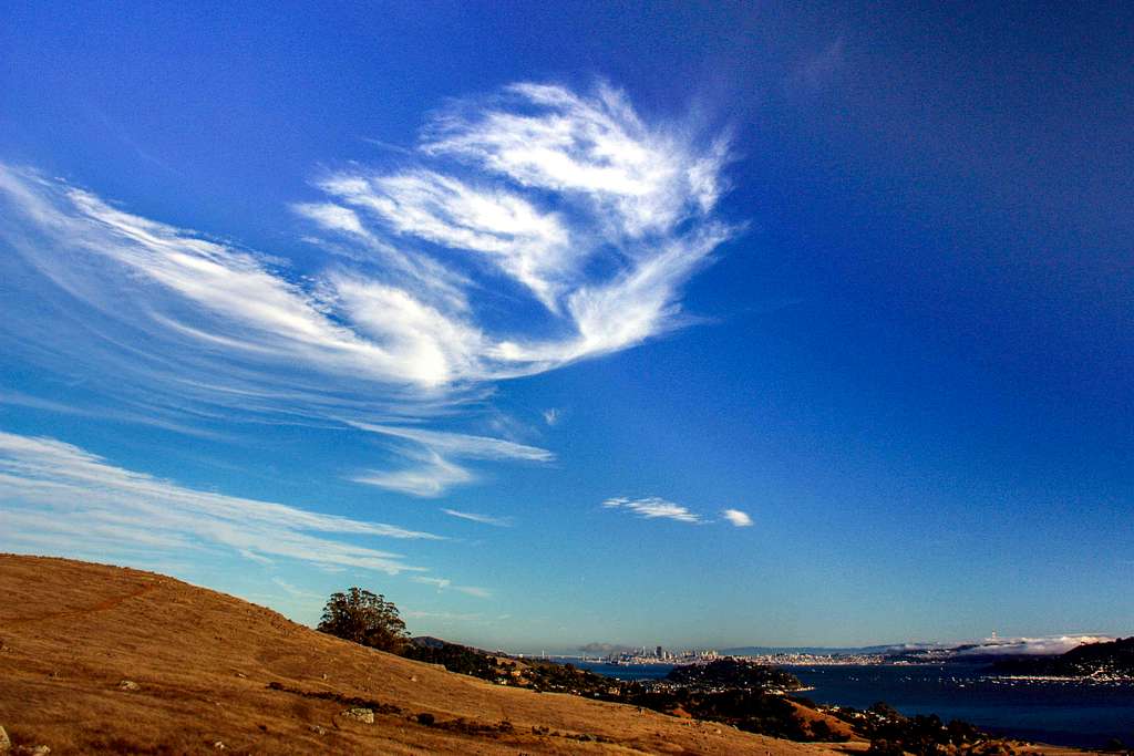 Giant cirrus cloud over SF Bay