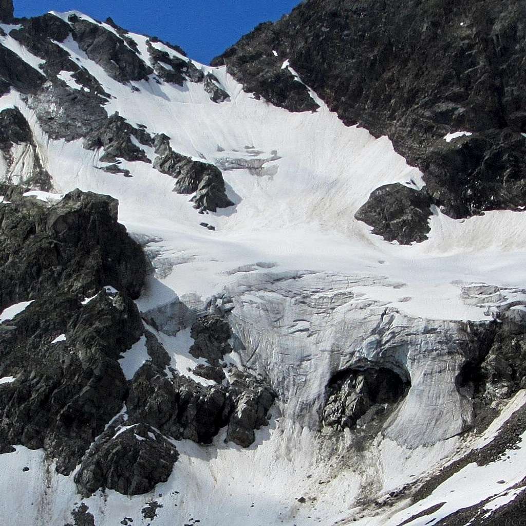The Litzner glacier on the north side of the saddle between Großlitzner and Gross Seehorn (3121m)
