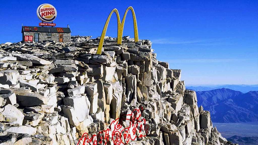Fast-Food Restaurants on the Top of Mt Whitney
