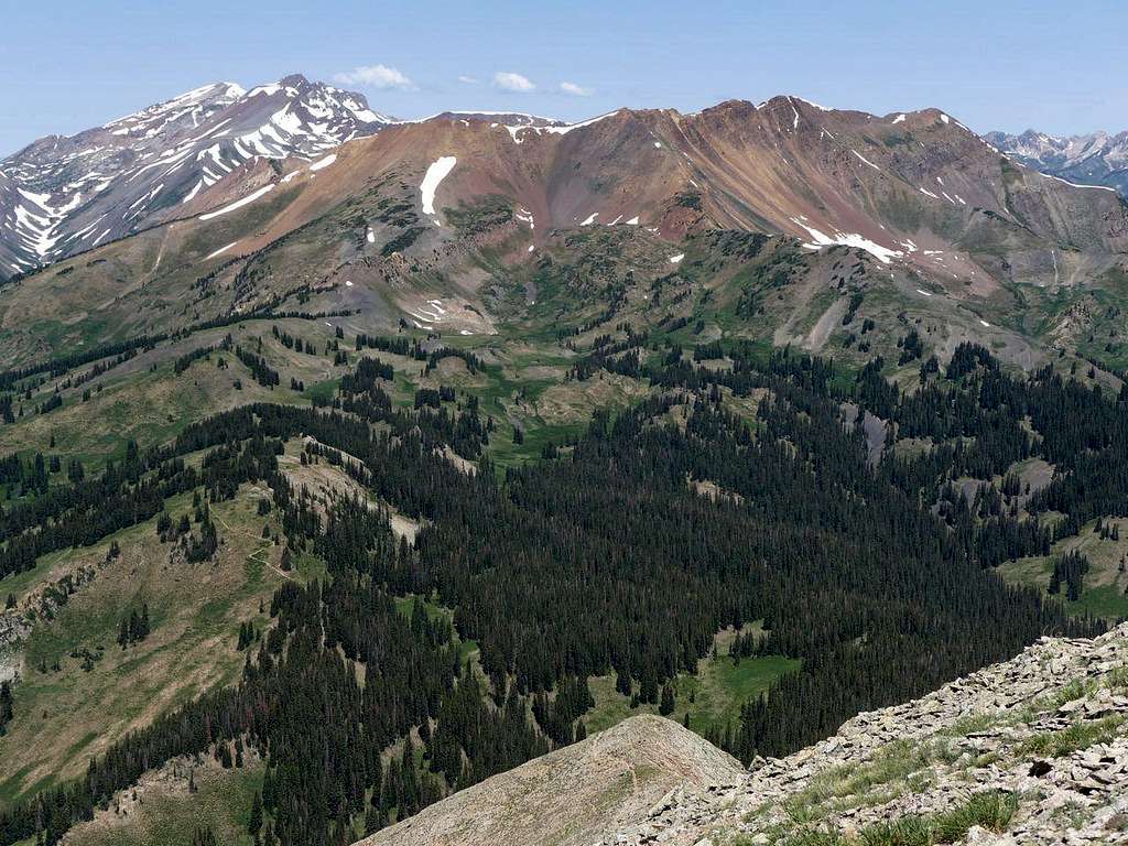 Baldy viewed from the northern flank of Gothic Mtn