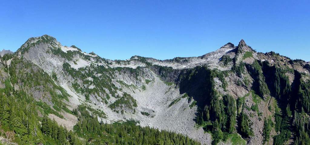Ohio Peak and Salish Peak from Mount Bullon