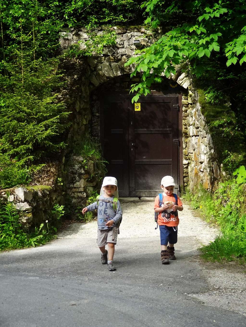At the Kletno cave's entrance