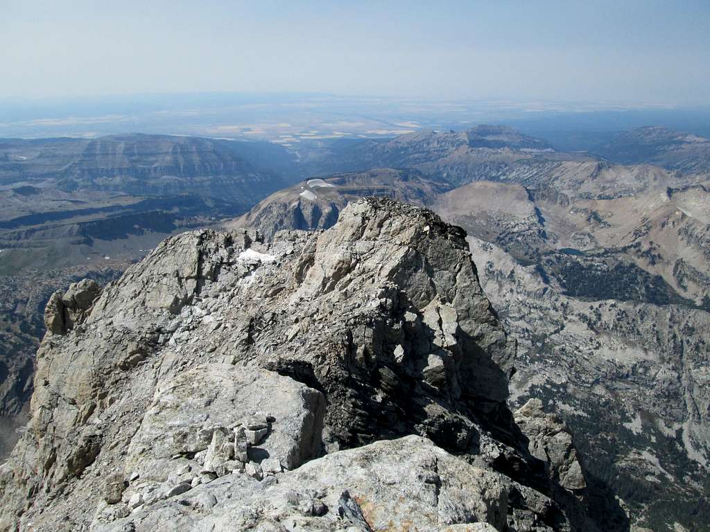 The Enclosure seen from the Owen Spaulding route of the Grand Teton