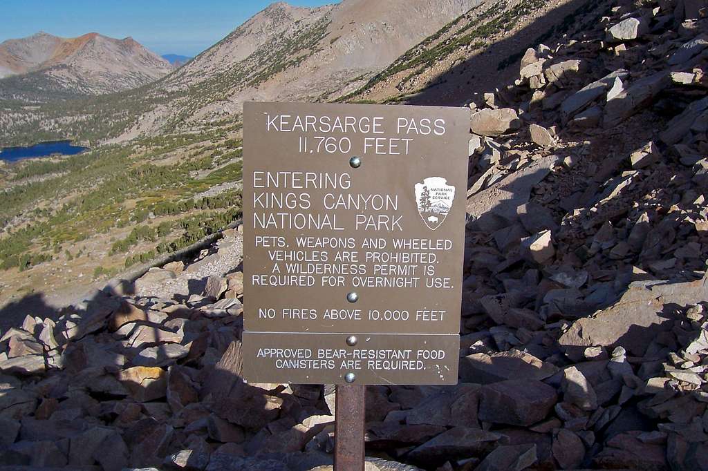 Kearsarge Pass Sign
