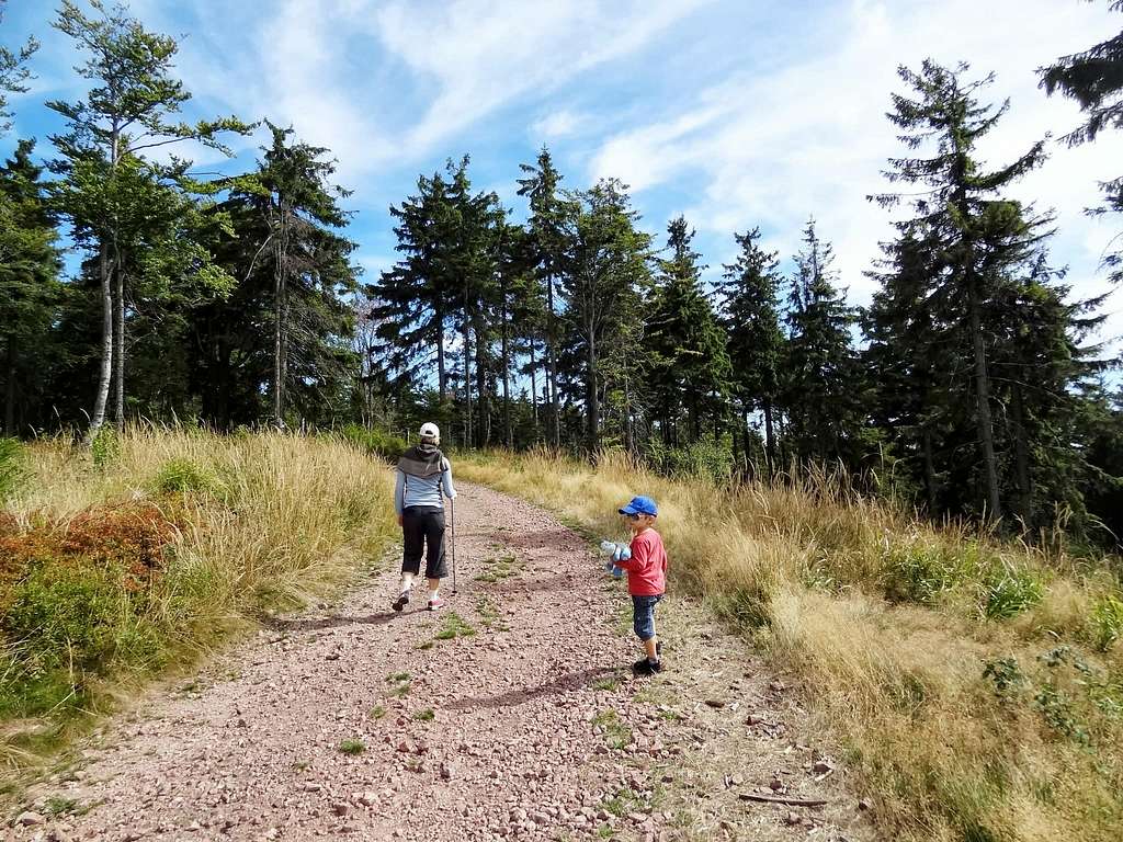 Hiking the trail west from Waligóra