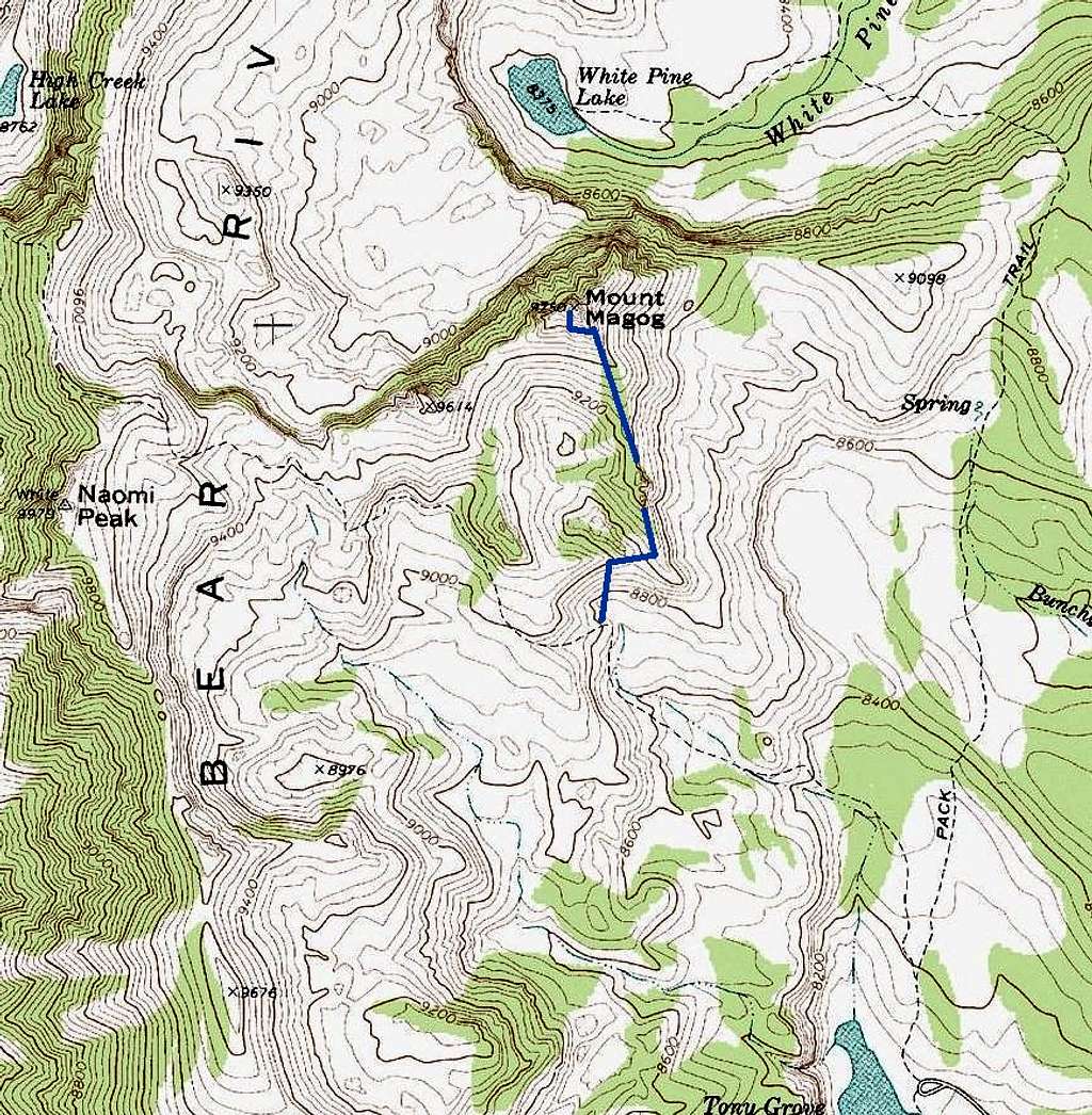 Mount Magog South Ridge Route