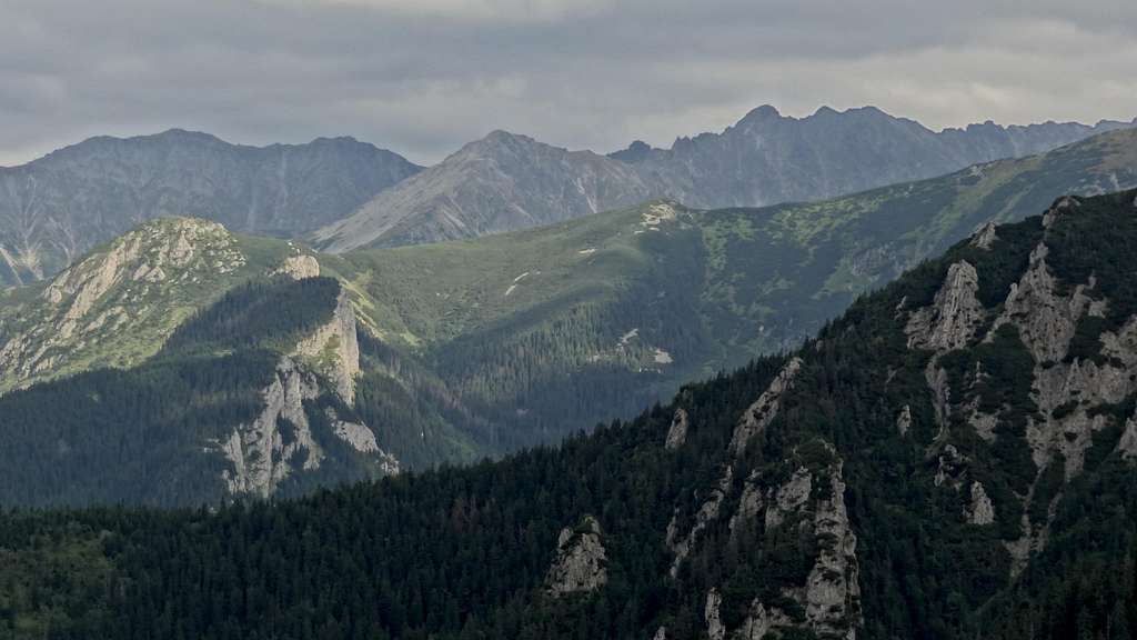 High Tatras from Sarnia Skała