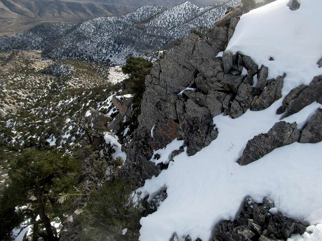 exposure on East Ridge descent