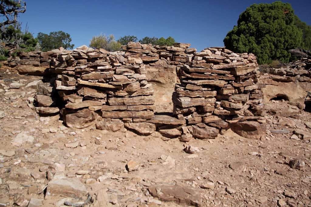 The ruin on mesa top