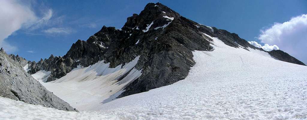 Panorama of the Dreiländerspitze seen from the Obere Ochsenscharte