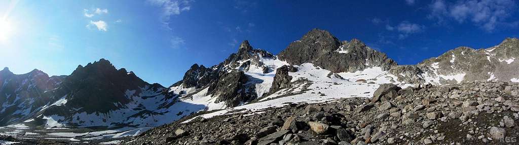 Panorama of Großlitzner and Gross Seehorn