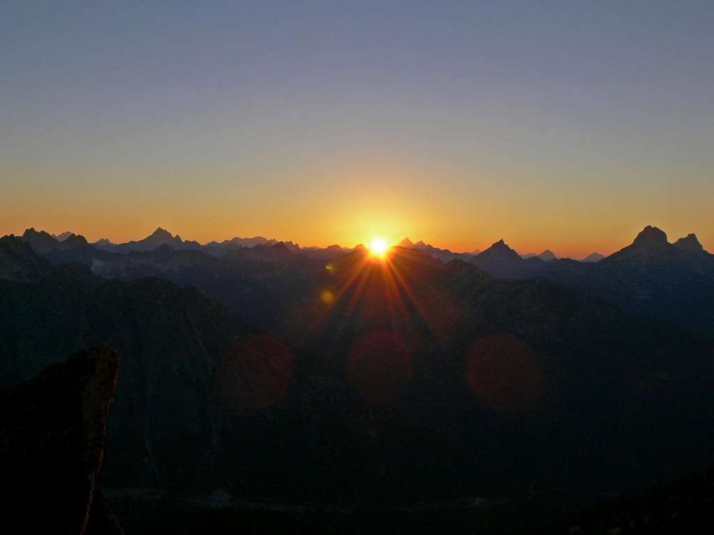 Sunset over the North Cascades