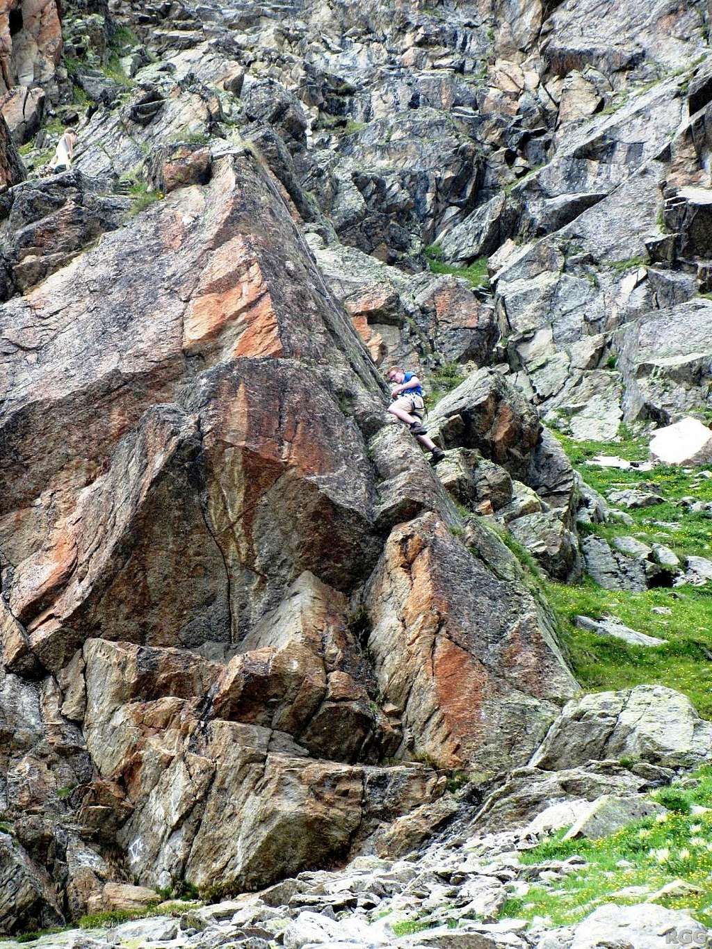 Rock climbing practice at the base of Kleinlitzner