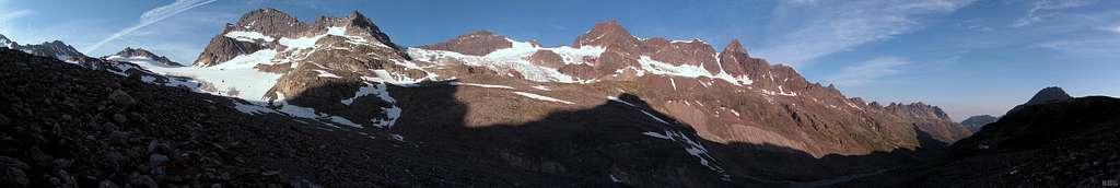 Silvretta panorama, early in the morning