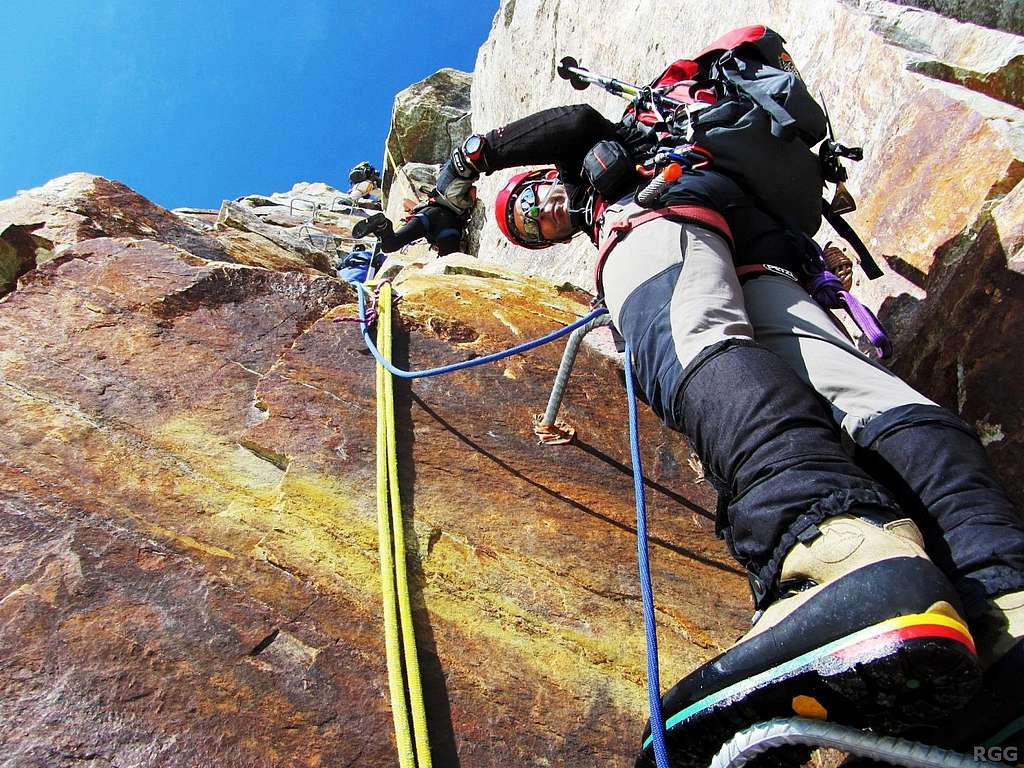 Wilco ascending the Wiesbadener Grätle