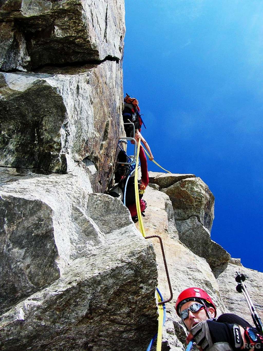 Ascending the Wiesbadener Grätle