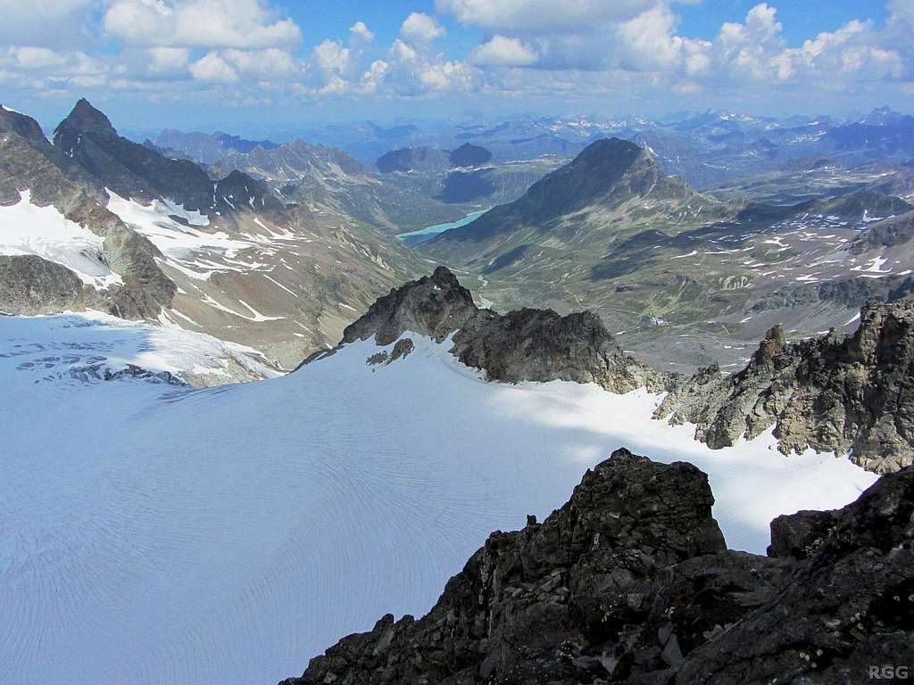 View from high on Piz Buin
