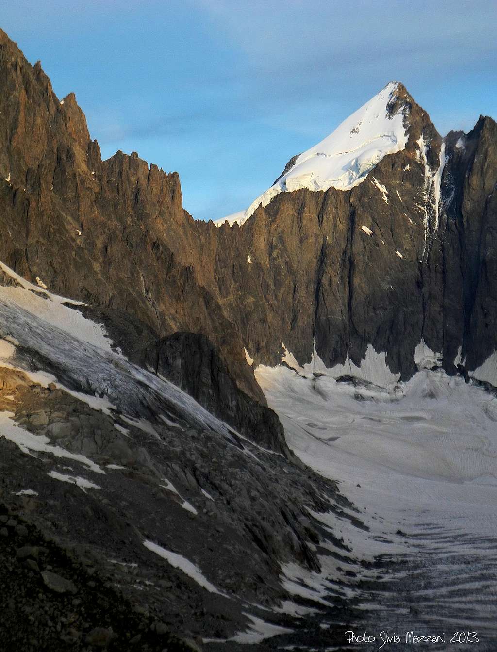 Mont Dolent, the summit of three borders
