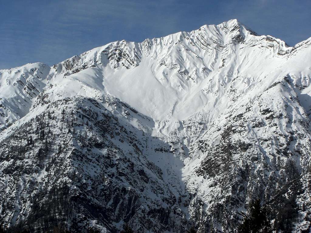 Seebergspitze as seen from Kotalmjoch ascent