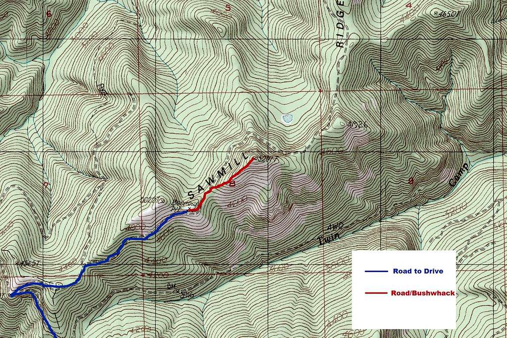Sawmill Ridge Map