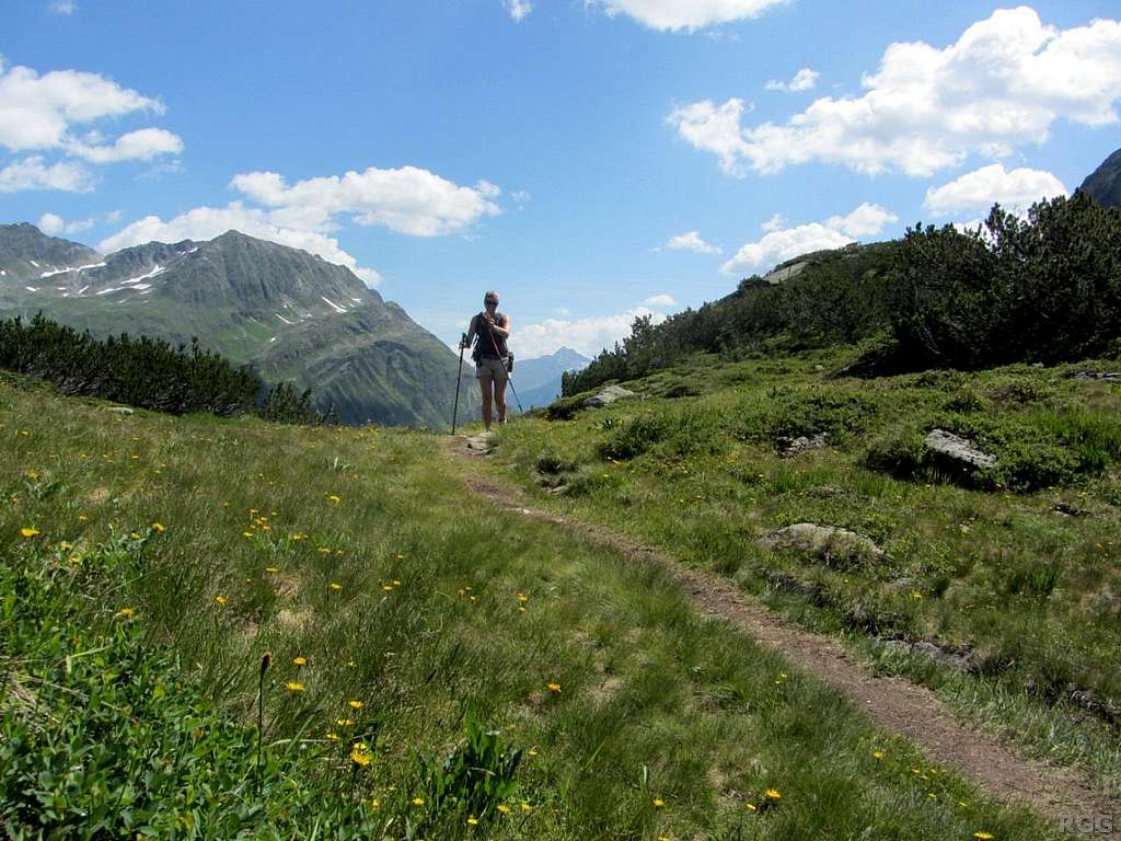 On the trail to the Breitspitze (2196m)