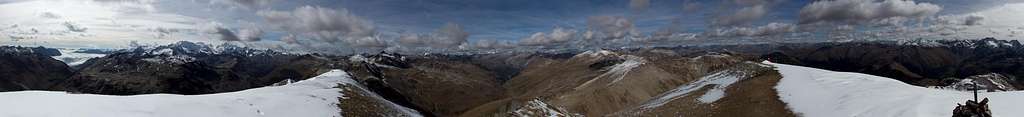 360° panorama from Piz la Stretta / Monte Breva