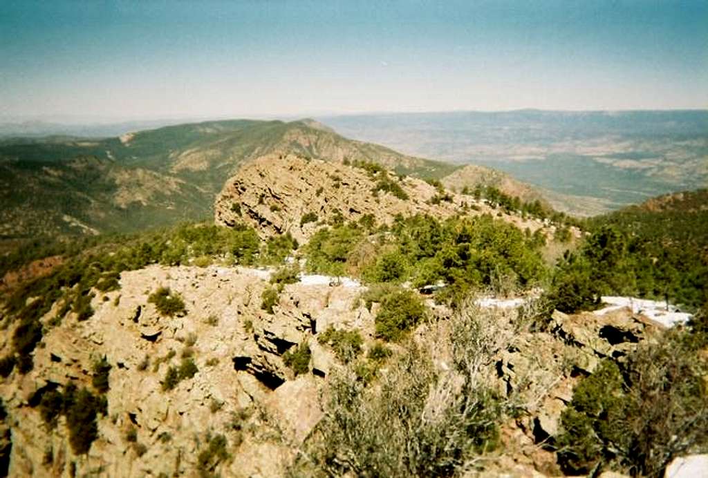 Looking north from the summit.